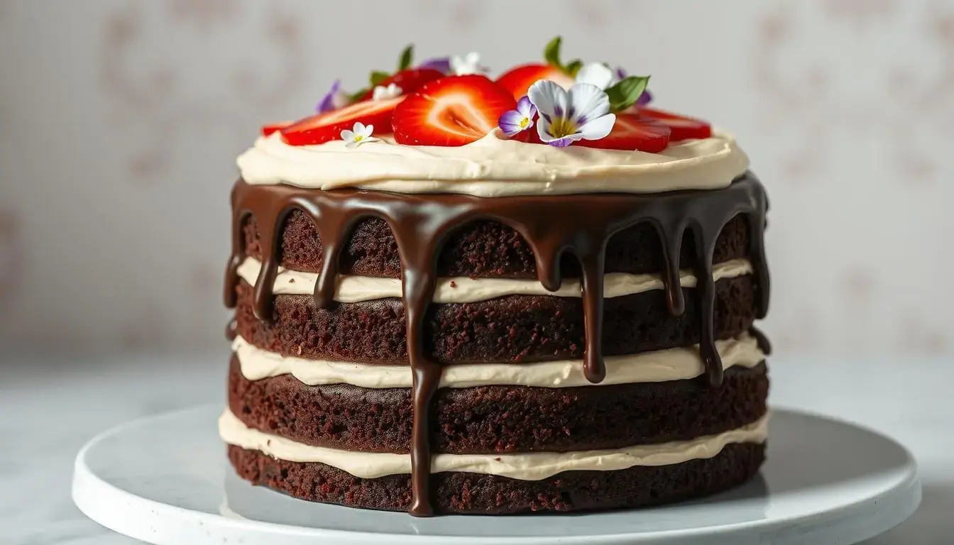The Best Chocolate Cake with Cream Cheese Frosting