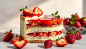 Strawberry Cheesecake Cake Recipe